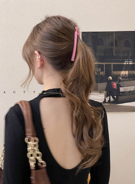 FUNCOCO｜韩国进口超紧密齿小号8cm发量少醋酸高马尾香蕉夹竖式夹