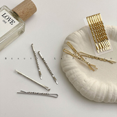 FUNCOCO｜凹造型好物 极简金属色一字夹日系辣妹风碎发刘海发夹女