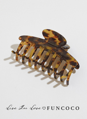 法式复古油画醋酸发抓网红盘发大号抓夹韩国头饰发夹子2024年新款