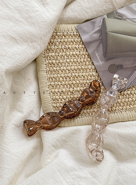 FUNCOCO｜日常显高级~蝴蝶结轻便固定高马尾竖式香蕉夹防滑发夹子