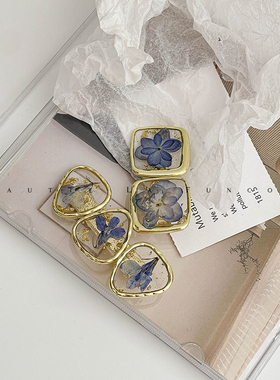 FUNCOCO手作干花2024新款波浪形发夹边夹女士侧边刘海夹法国高端