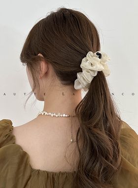 发量少适用~蓬松黑色高级感低马尾发夹弹簧夹竖式防滑香蕉夹发卡