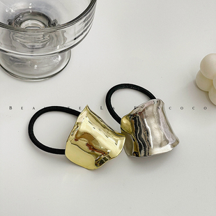 日系发夹简约发扣精致金属发饰扎头发皮筋后脑勺头饰品女发圈头绳