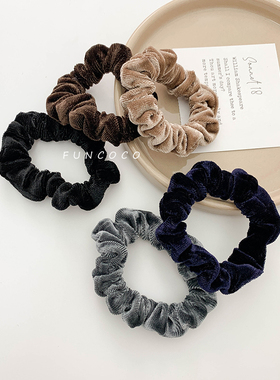 甜美简约小肠圈丝绒气质头绳百搭发圈扎头发橡皮筋头饰发饰