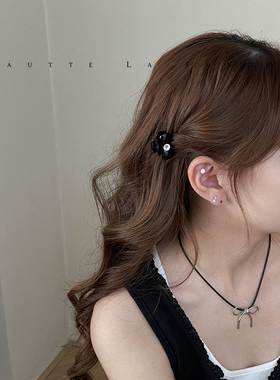 FUNCOCO｜露丝同款~带钻蝴蝶结小号迷你刘海发夹前额碎发抓发夹子