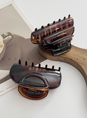 韩国进口优雅简约醋酸鲨鱼夹发量少高级感后脑勺发抓夹网红推荐