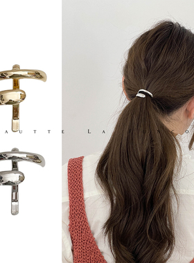 杨紫同款金色简约小众设计马尾发扣挂钩发圈扎头绳日系甜美风高级