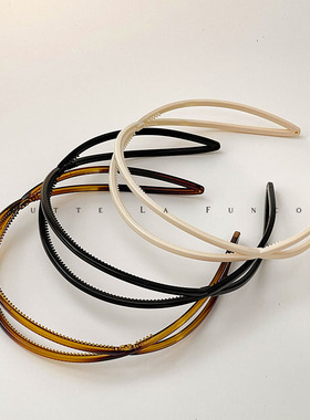 黑色发卡发箍女带齿防滑洗脸专用头箍女款高级感时尚洋气发捆头饰