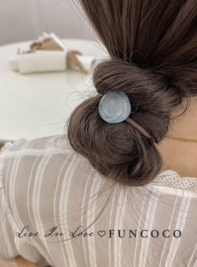 韩国进口简约气质高弹力头绳女网红森系扎头发橡皮筋发圈耐用皮套