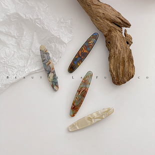 法式 基础鸭嘴夹韩国France醋酸简约高级刘海边夹侧边碎发夹子发饰