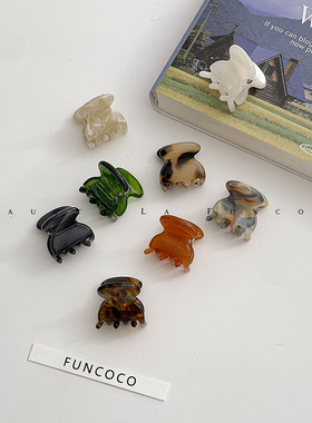 高颅顶公主头~巨好用油画彩色醋酸小号抓夹迷你刘海顶夹头发夹子