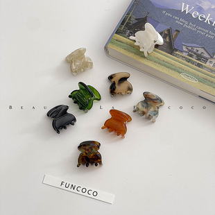 高颅顶公主头 巨好用油画彩色醋酸小号抓夹迷你刘海顶夹头发夹子