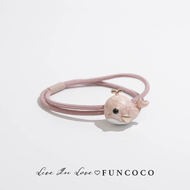 网红小清新可爱风海豚发绳头饰品