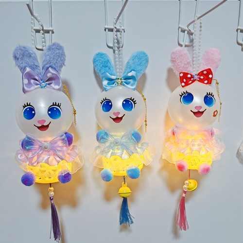 成品中秋节元宵春节海洋球兔子花灯挂件