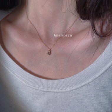 天然肉桂色月光宝石收藏级项链女