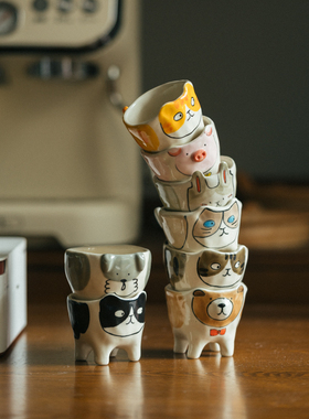 景德镇陶瓷咖啡杯家用轻奢高档精致下午樱花茶杯