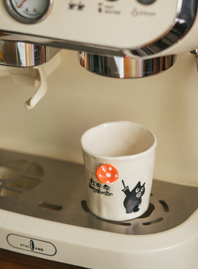 景德镇陶瓷咖啡杯手绘可爱猫咪咖啡杯碟浓缩下午茶茶杯