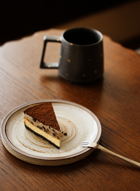 伍杯复古日式咖啡厅蛋糕盘点心盘餐厅盘子意面盘水果盘景德镇