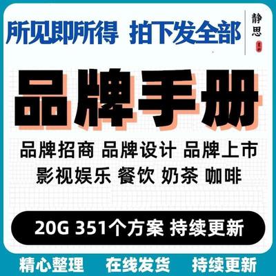 行业知名公司招商加盟手册餐饮美妆直播VI视觉logo图册资料
