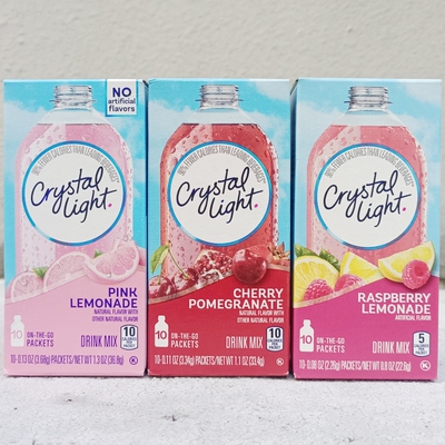 特价美国Crystal Light无糖维他命浓缩果味冲饮粉多种口味
