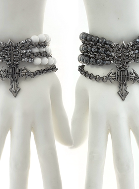 IIIMIII异珠十字架拼接手链