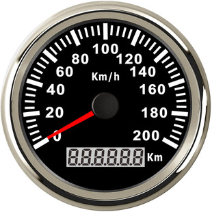 防水GPS速度表里程表 码表迈速表车速表船用公里表工程车通用24V