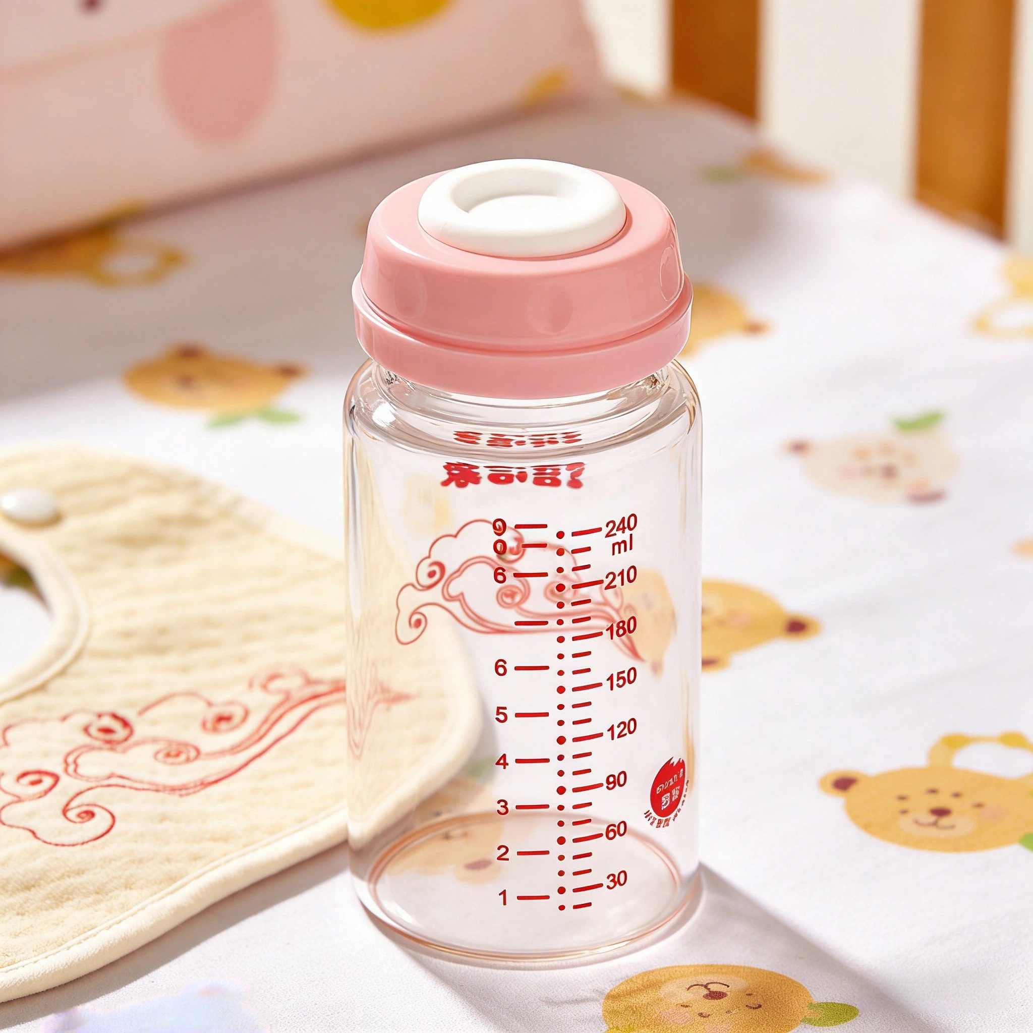 宽口径玻璃储奶瓶冰箱专用可加热可连接吸奶器母乳存奶罐密封保鲜