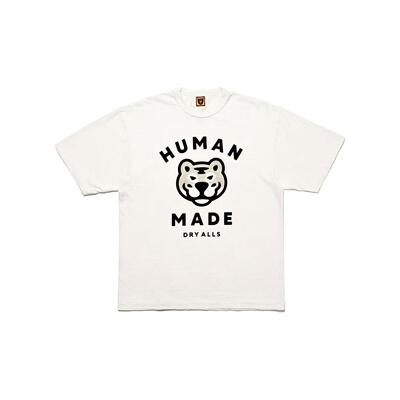 HUMANMADE虎头图案字母印花T恤