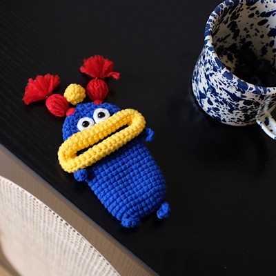 钥匙包香肠嘴手工钩织