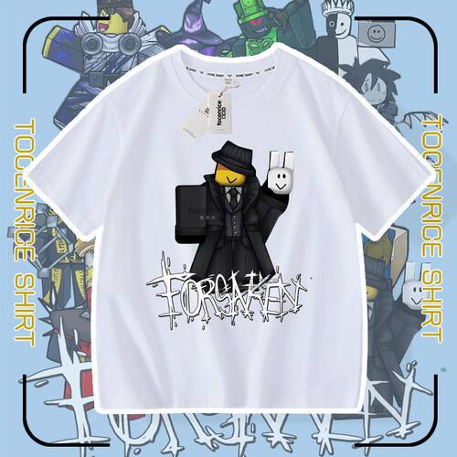 roblox forsaken chance游戏半袖上衣夏装男儿童短袖夏装半袖体恤