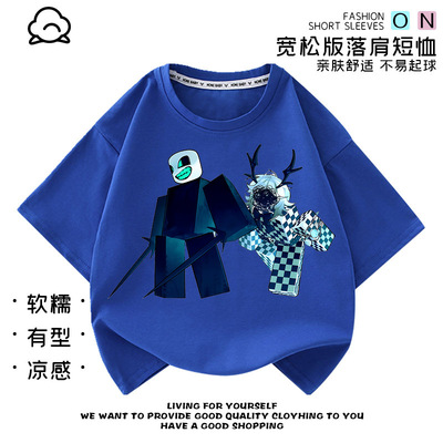 forsaken roblox衣服游戏动漫周边男女卡通印花短袖t恤衫夏装上衣