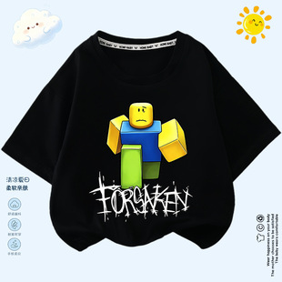 forsaken roblox 游戏周边半袖上衣夏装男女儿童短袖夏季打底体恤