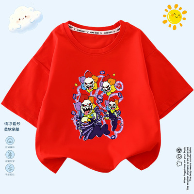 Dandy'sWorld丹迪的世界游戏男女童半袖衣服儿童短袖t恤薄款上衣7
