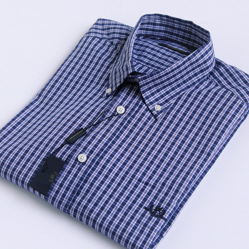 美式休闲纯棉胖人时尚大码衬衫