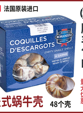 奥帝牌法式蜗牛壳西餐摆盘装饰品法国进口空壳田螺snail shells