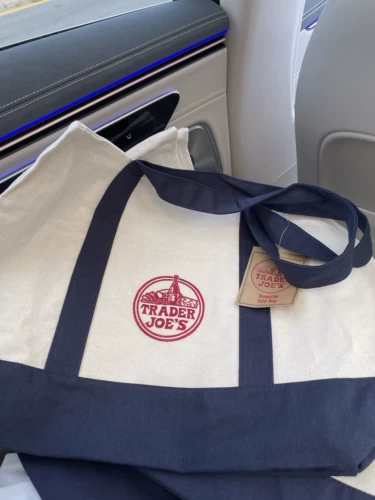 Трейдер Джос не хватает сумки для покупок Canvas!ПересечениеНовая 4 -кратная мини -сумка для защиты окружающей среды