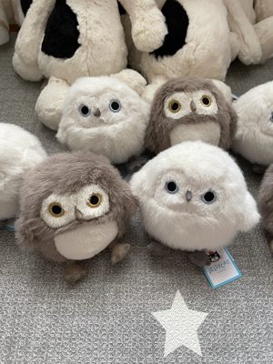 jELLYCAT猫头鹰宝宝幼崽毛绒玩具公仔 Barn Brown Snowy Owling