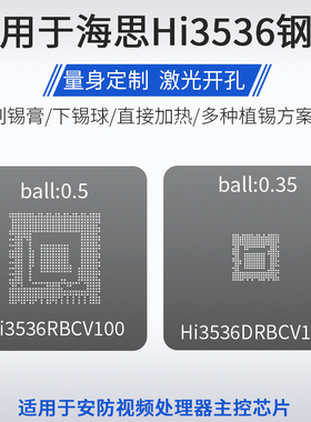 适用于海思Hi3536RBCV100 HI3536DRBCV100芯片植锡网安防监控钢网