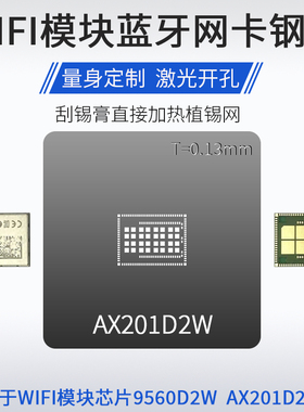 适用于WIFI模块蓝牙网卡植锡网9560D2W AX201D2W芯片刮锡膏钢网