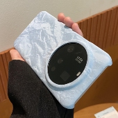 肤感海盐蓝色丝绒内置磁吸适用oppoFindx9手机壳X8半包Findx8ultra保护套Reno14磨砂pro防指纹高级时尚 新款 女