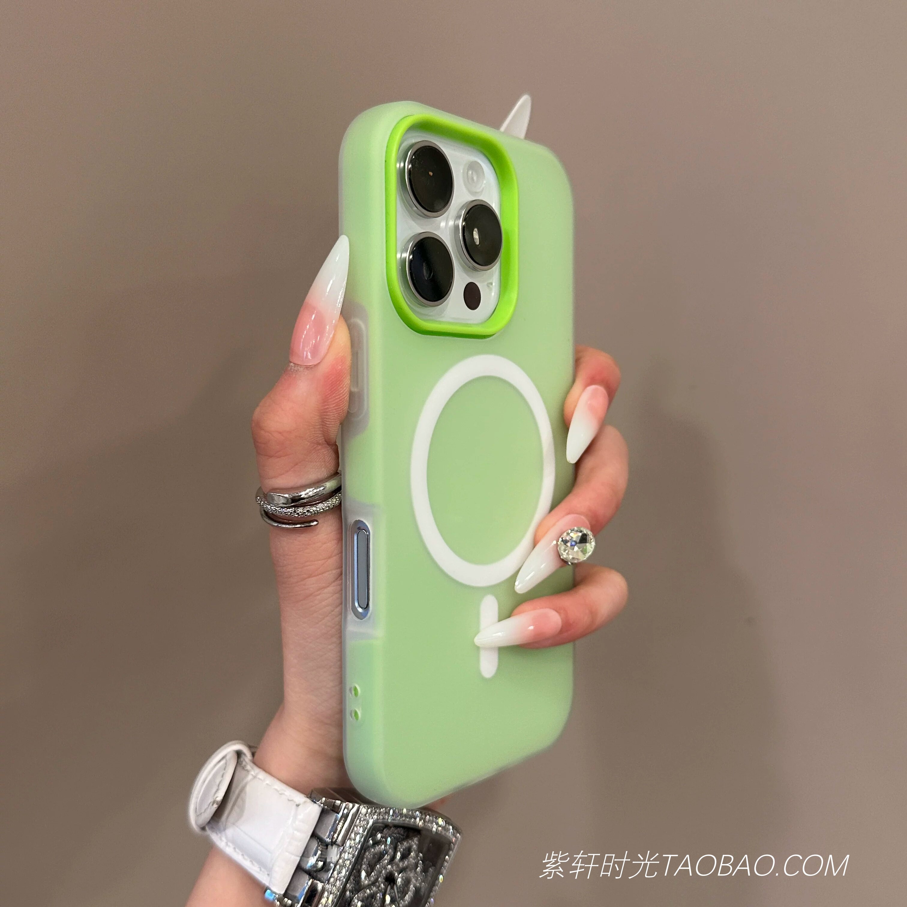 ins绿色双层二合一磁吸充电适用OPPO Findx9pro手机壳Findx8/X6半透X8s+雾面X7ultra防摔Reno15硅胶15pro果冻