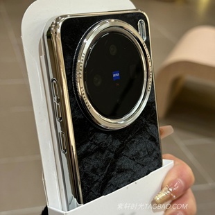 S20小众iQOO13 X200Ultra黑色X100 法式 复古风丝绒流沙雪山纹适用vivoX300Pro手机壳x300秋冬X200promini新款