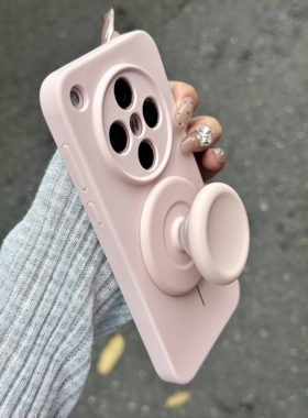 细线圈强磁吸无线充电适用OPPOFindx8pro手机壳樱花粉色Findx8s折叠mate70硅胶小米15气囊支架软糯耐脏