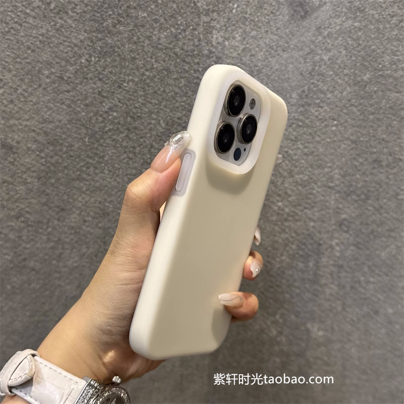 古董白色果冻液态硅胶适用oppoFindx7ultra手机壳Reno12pro软糯Findx8防滑大孔雾面耐脏全包防摔浅白色不发黄