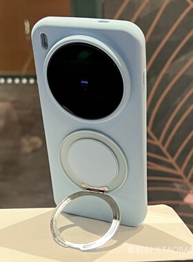 ins液态硅胶旋转支点壳适用华为mate80promax手机壳mate70air情侣60pro+荣耀magic8奶油蓝色pura70u全包防摔