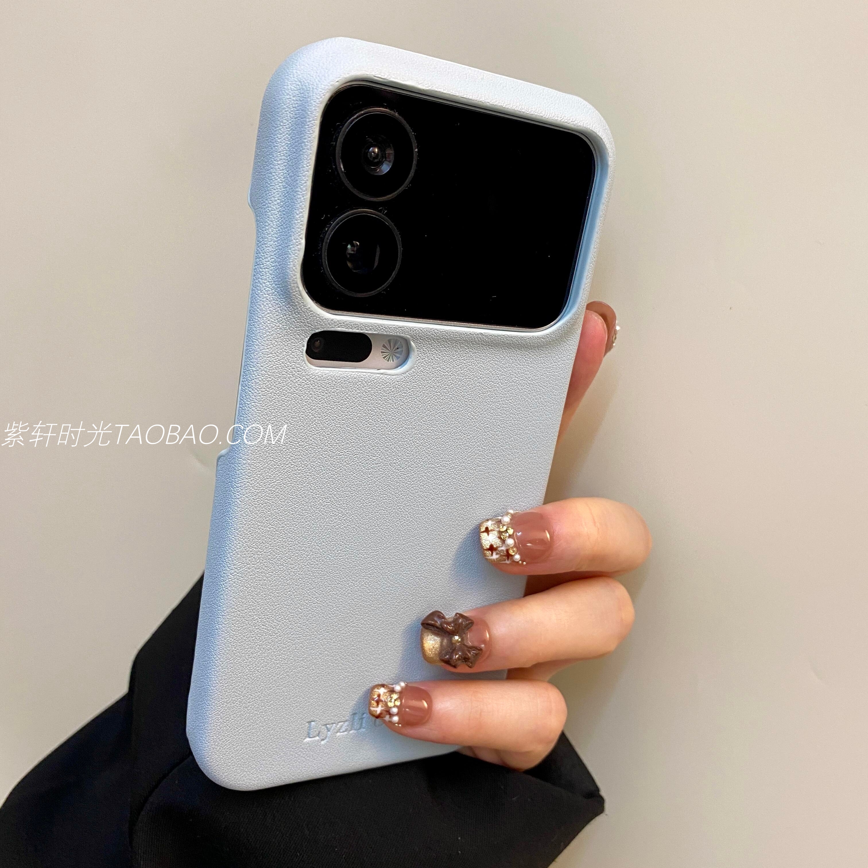 轻奢简约素皮纹适用小米17promax手机壳15pro远峰蓝14ultra苹果iPhone17pro女16华为mate70/60肤感pura80磨砂