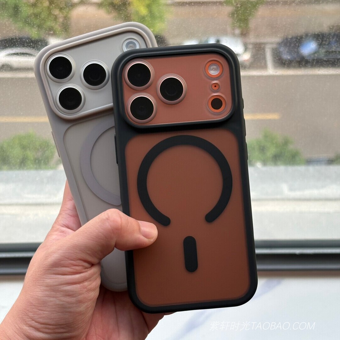 适用可拆卸镜头全包秒变iPhone苹果17promax磁吸手机壳17pro亲肤感Air超薄透明16pro黑色15防摔14简约新款13