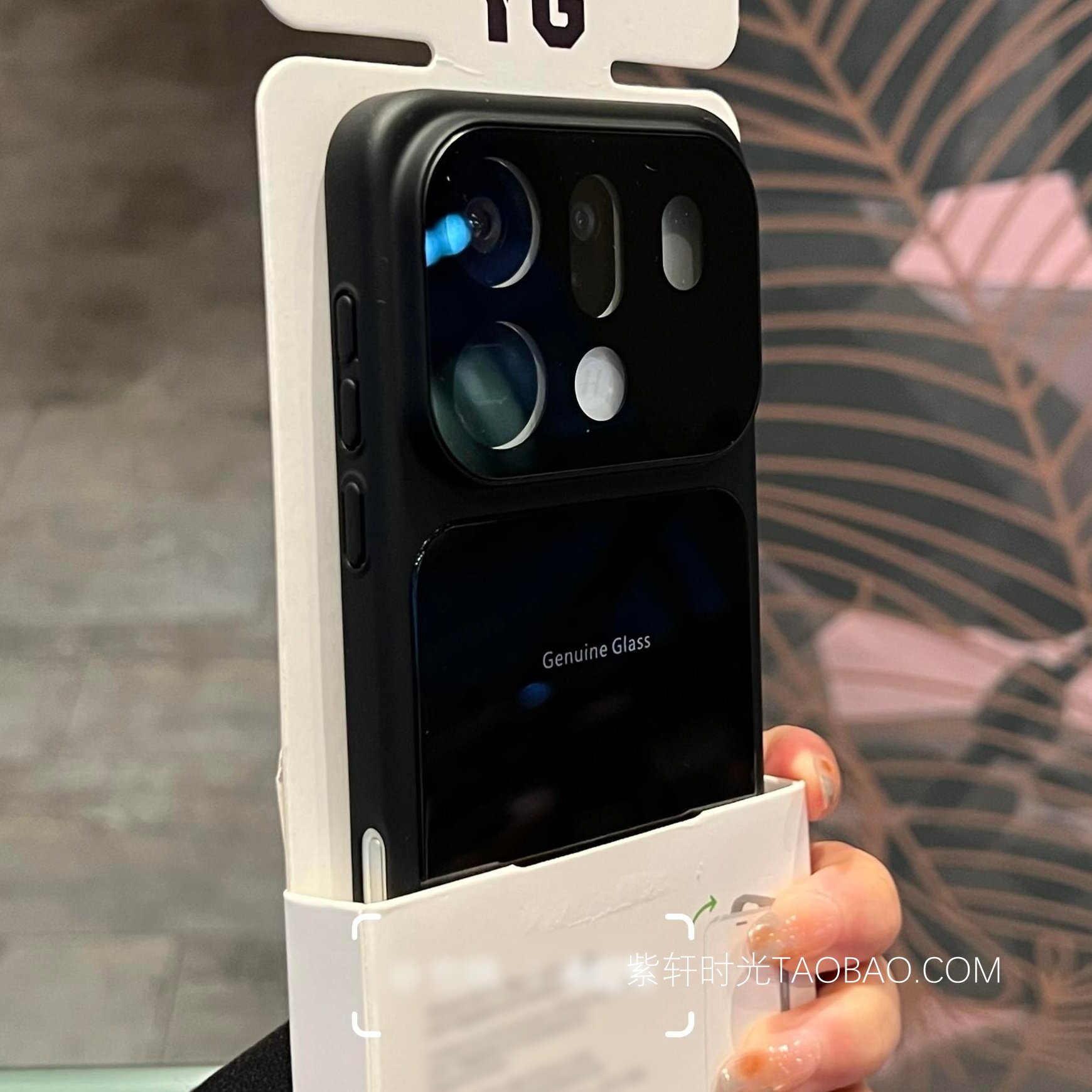 适用INS风夏日冰感水晶玻璃纯黑色Findx9pro手机壳oppoFindx9镜头全包oppoX9pro多巴胺findx9防摔简约高级感