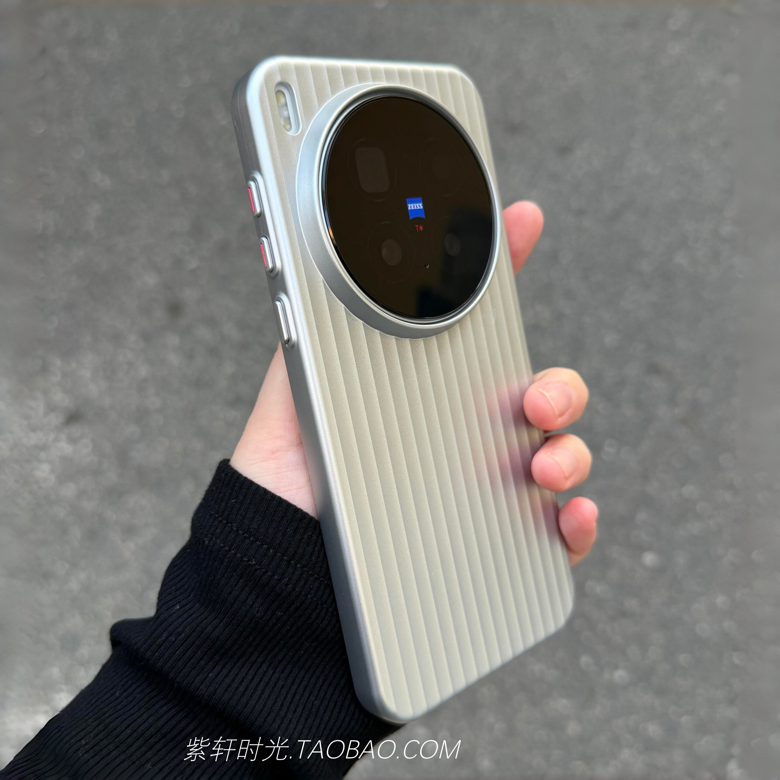 质感钛银色瓦楞硬壳适用OPPO Findx8/x7ultra手机壳Findx9/X6pro金属感Reno15防指纹14/13pro行李箱纹磨砂男