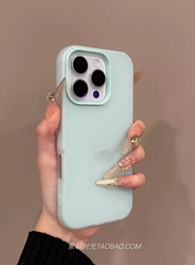 肤感磨砂果冻二合一适用vivoiQOO15手机壳x300pro淡绿色x200ultra简约x100s高级感S30/S19双层S18撞色S17防摔